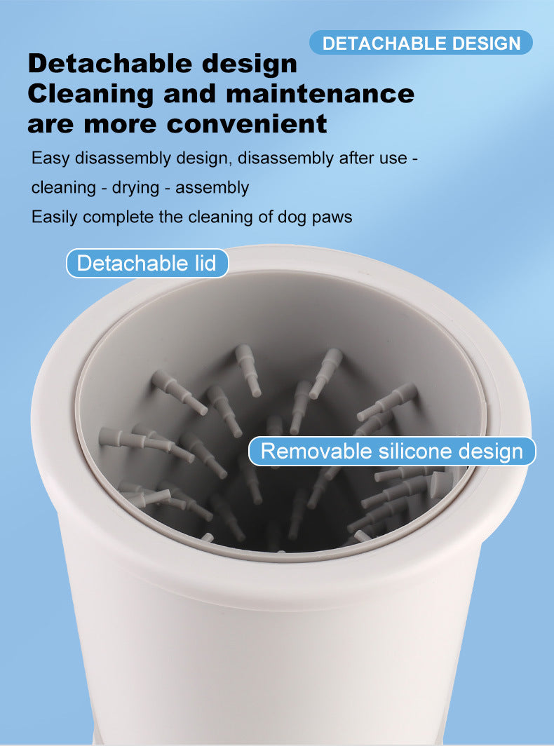Electric Pet Paw Cleaner Cup – USB Rechargeable Dog Paw Washer with Soft Silicone Bristles