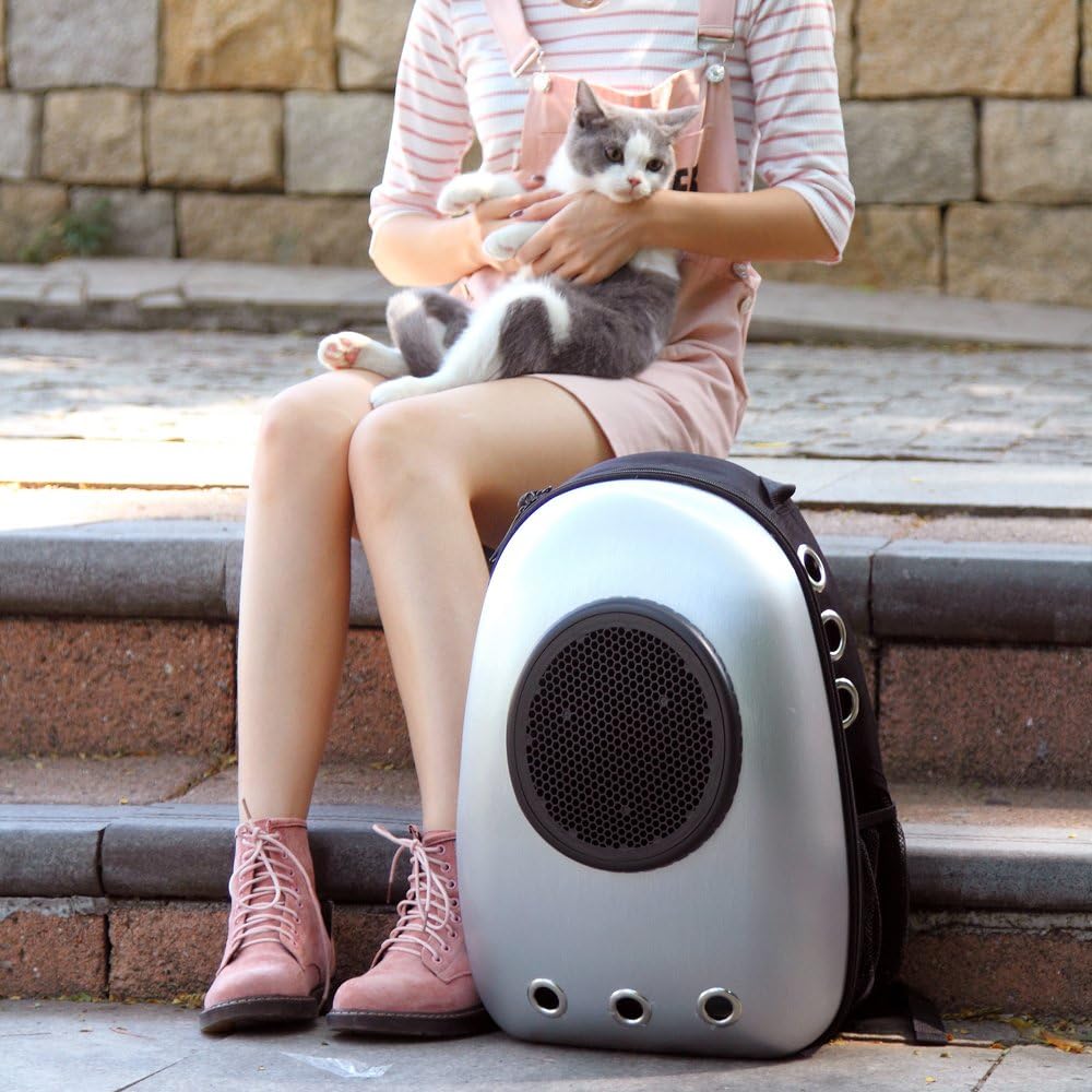 Space Capsule Pet Backpack – Breathable Transparent Cat & Dog Carrier for Travel