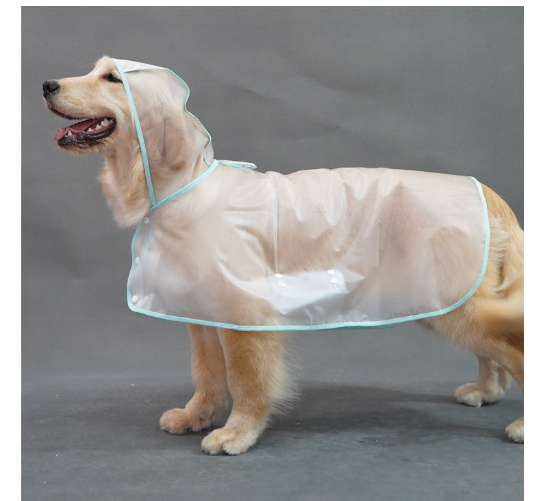 Waterproof Dog Raincoat with Hood & Leash Hole - Keep Your Dog Dry on Rainy Walks