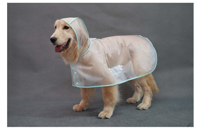 Waterproof Dog Raincoat with Hood & Leash Hole - Keep Your Dog Dry on Rainy Walks