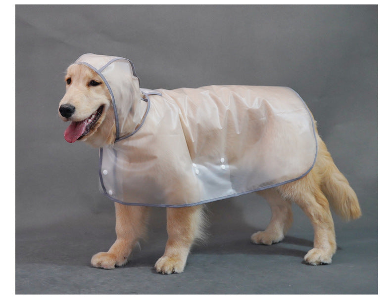Waterproof Dog Raincoat with Hood & Leash Hole - Keep Your Dog Dry on Rainy Walks