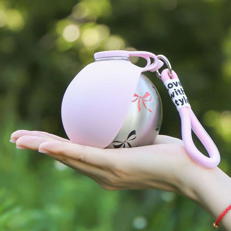 Foldable 304 Stainless Steel Dog Water Bottle Portable Pet Travel Drinking Cup