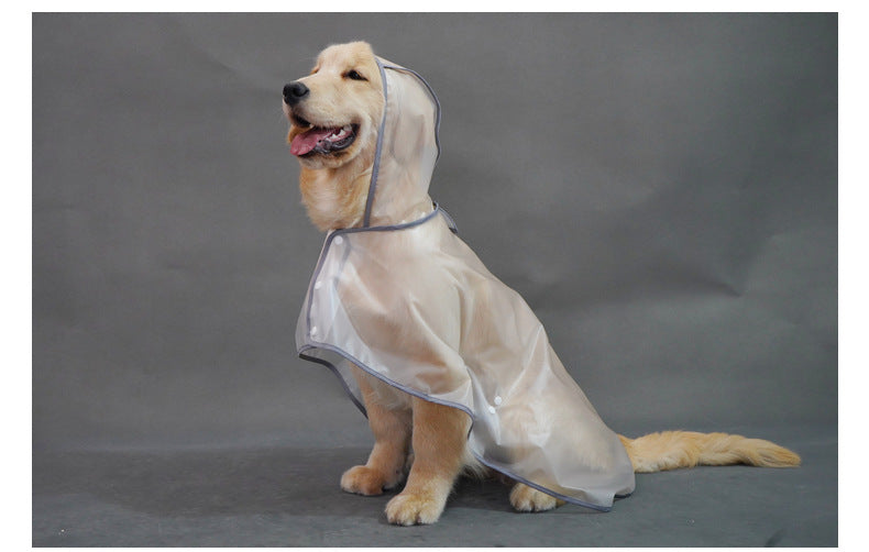 Waterproof Dog Raincoat with Hood & Leash Hole - Keep Your Dog Dry on Rainy Walks