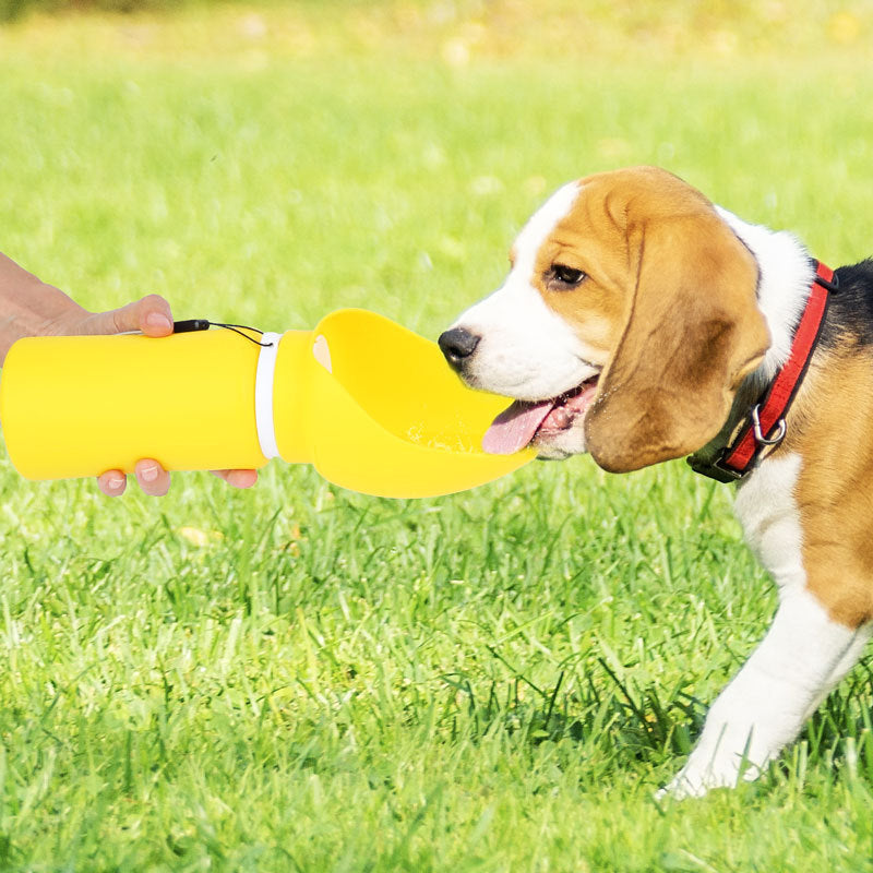 Foldable Silicone Dog Water Bottle - Leak-Proof Portable Pet Travel Water Dispenser for Outdoor Walks