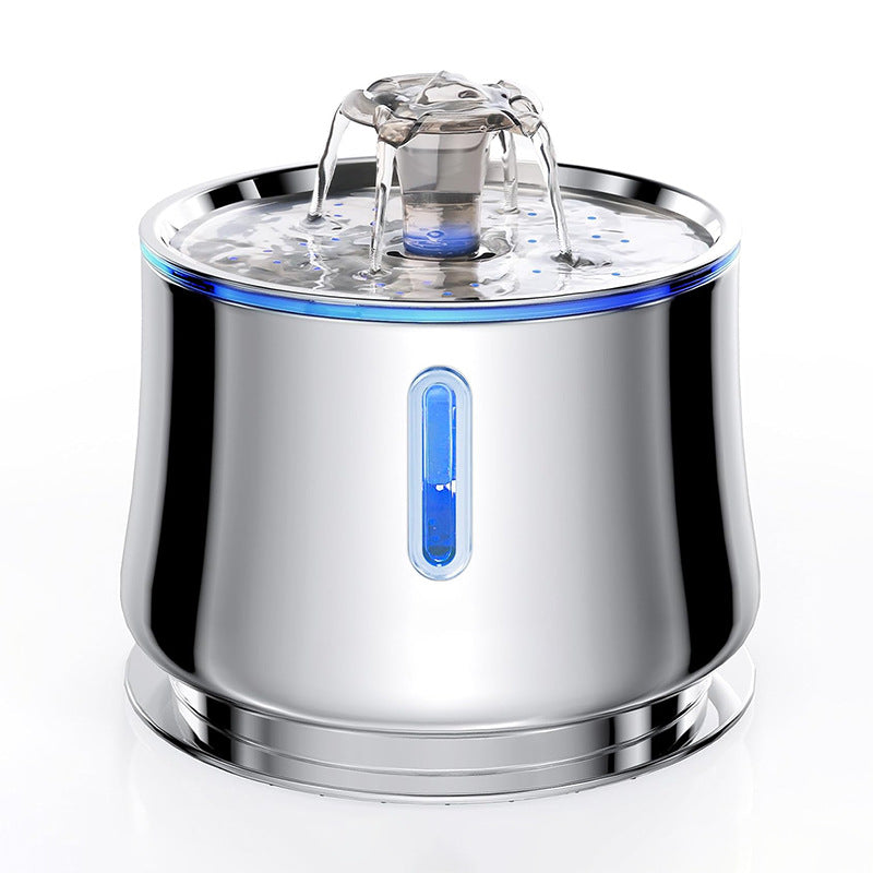 New Smart Silent Pet Water Fountain Stainless Steel Cat Dog Automatic Drinking Dispenser with Circulating Flow