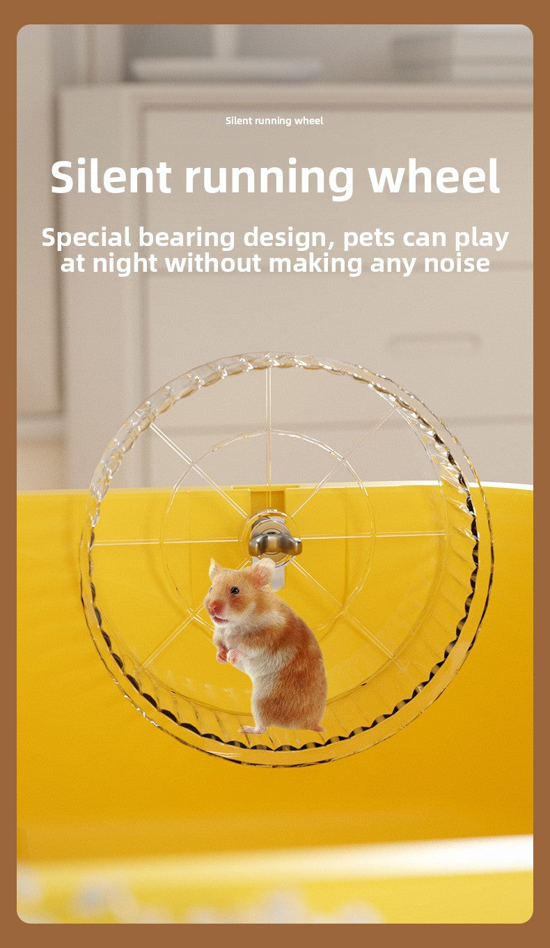 Pawplayhub Transparent Hamster Cage with Removable Lid — Large Clear Small Animal Habitat