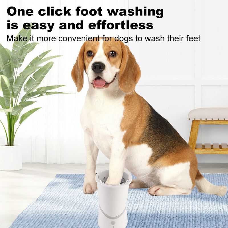 Electric Pet Paw Cleaner Cup – USB Rechargeable Dog Paw Washer with Soft Silicone Bristles