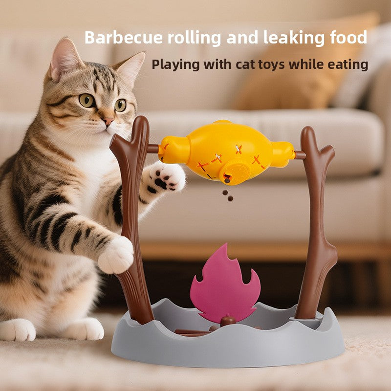 Campfire Interactive Cat Treat Dispenser Toy - Slow Feeder for Indoor Cats