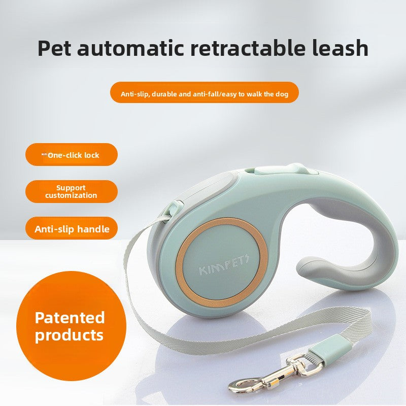No More Tugging! Premium Retractable Dog Leash with Smooth One-Click Lock