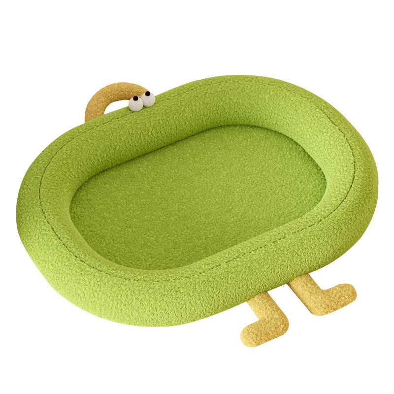Avocado Pet Bed – Soft Plush Cozy Dog & Cat Nest Bed for Deep Sleep Comfort