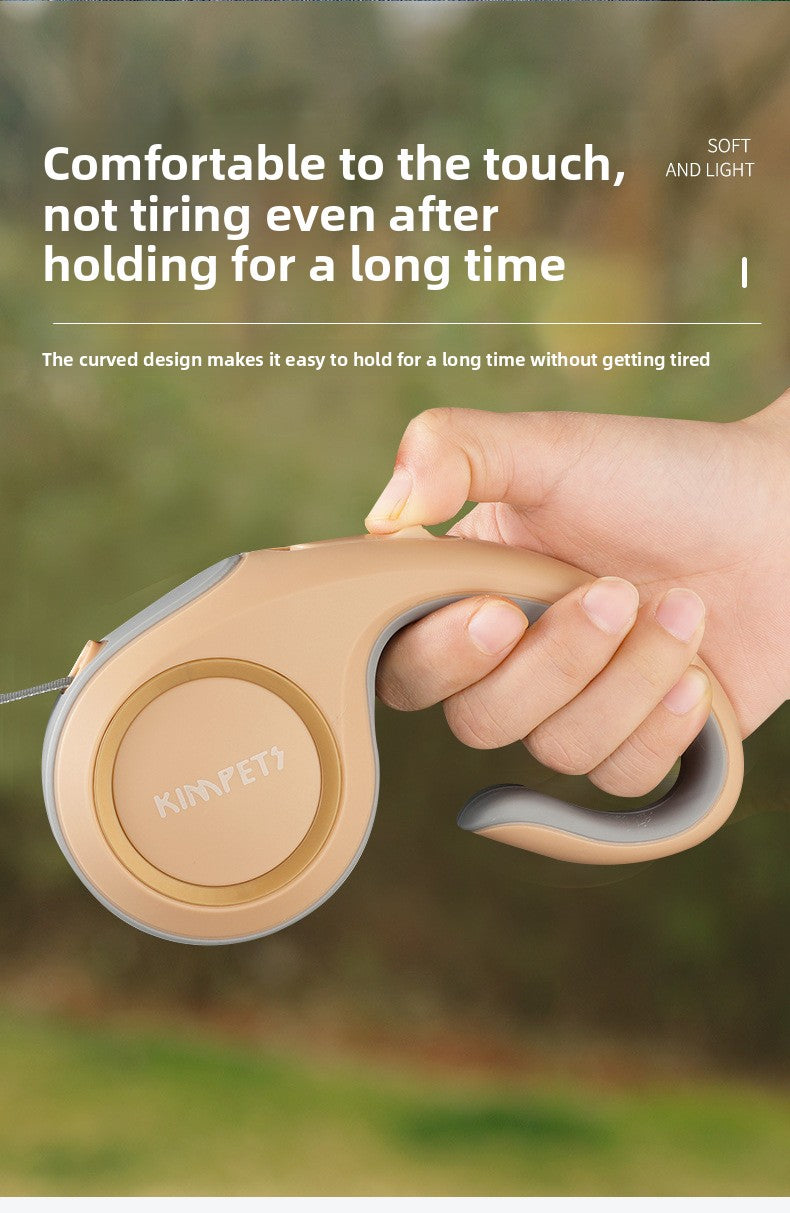 No More Tugging! Premium Retractable Dog Leash with Smooth One-Click Lock