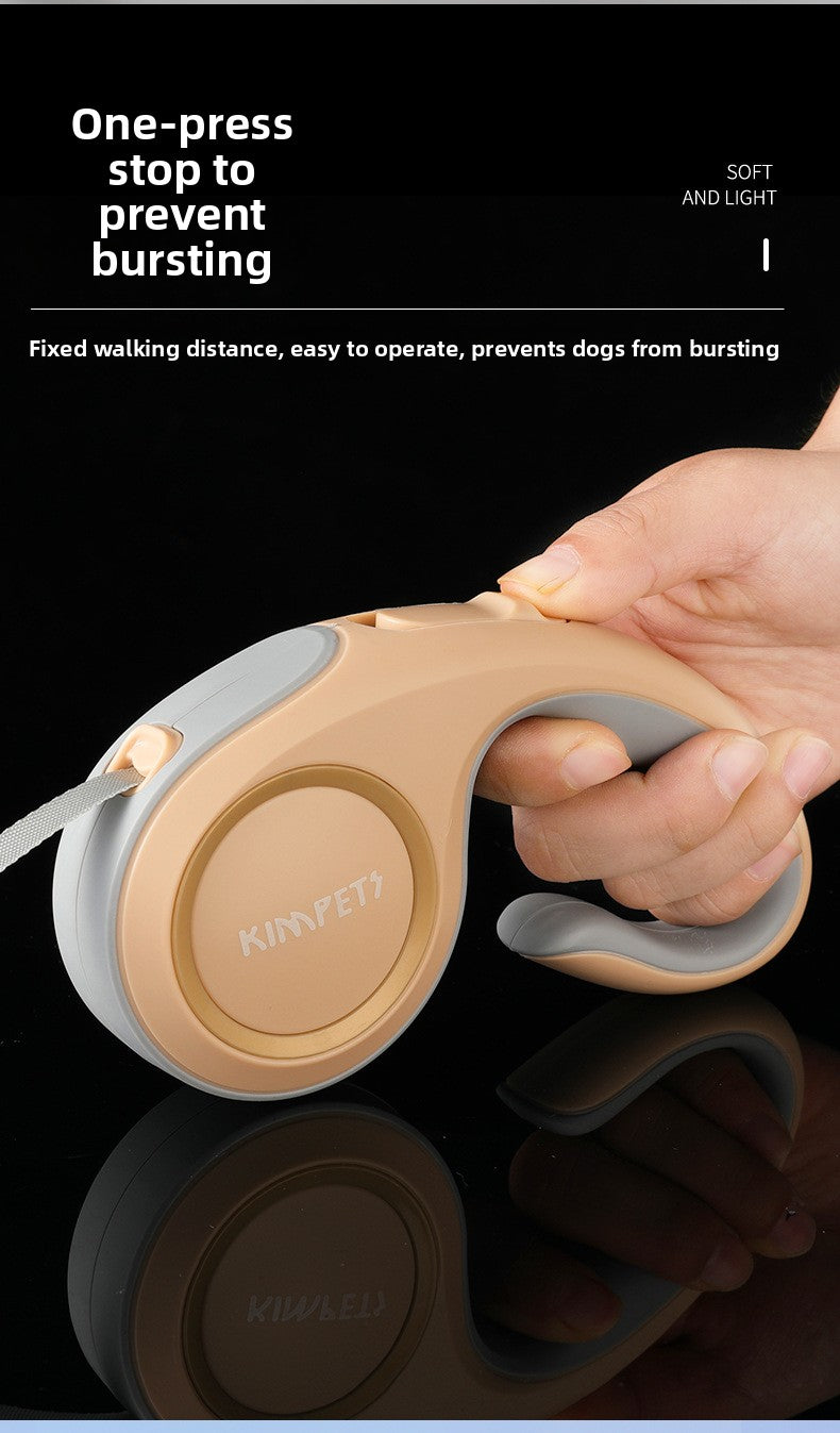 No More Tugging! Premium Retractable Dog Leash with Smooth One-Click Lock