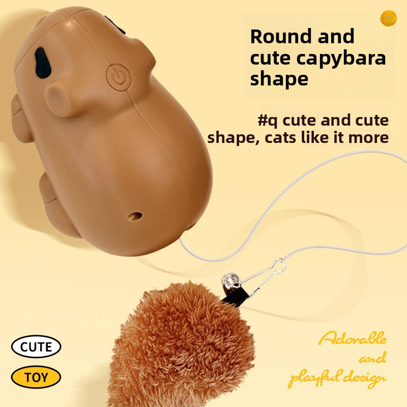 Automatic Lifting Interactive Cat Toy - Motion-Activated Plush Ball with Infrared Sensor, Hands-Free Play for Indoor Cats