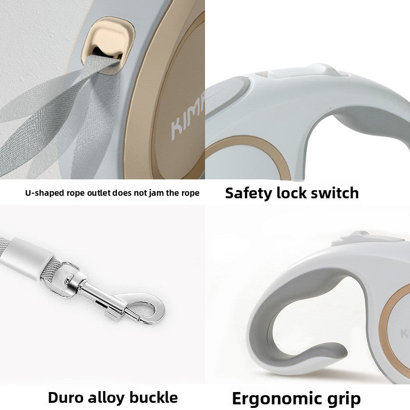 No More Tugging! Premium Retractable Dog Leash with Smooth One-Click Lock