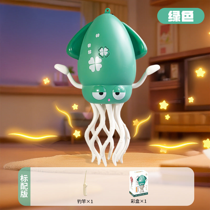 Magic Dancing Squid Cat Toy | Interactive Teaser Wand with Squid Tails for Indoor Cats