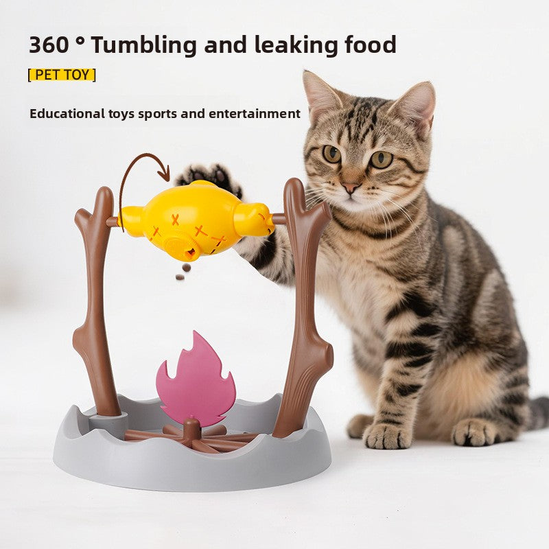 Campfire Interactive Cat Treat Dispenser Toy - Slow Feeder for Indoor Cats