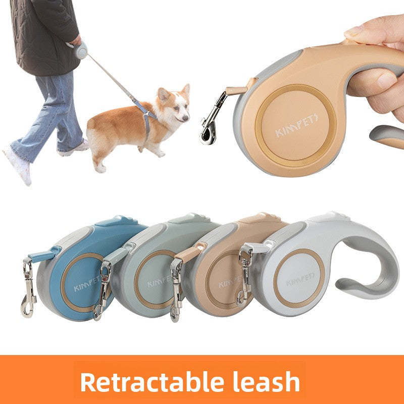 No More Tugging! Premium Retractable Dog Leash with Smooth One-Click Lock
