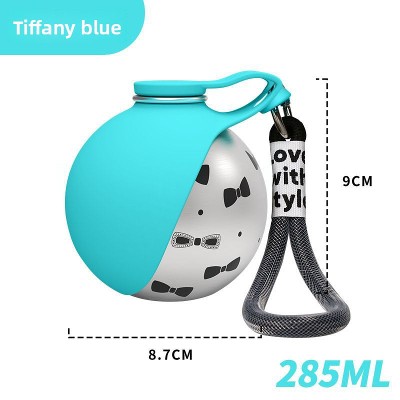 Foldable 304 Stainless Steel Dog Water Bottle Portable Pet Travel Drinking Cup