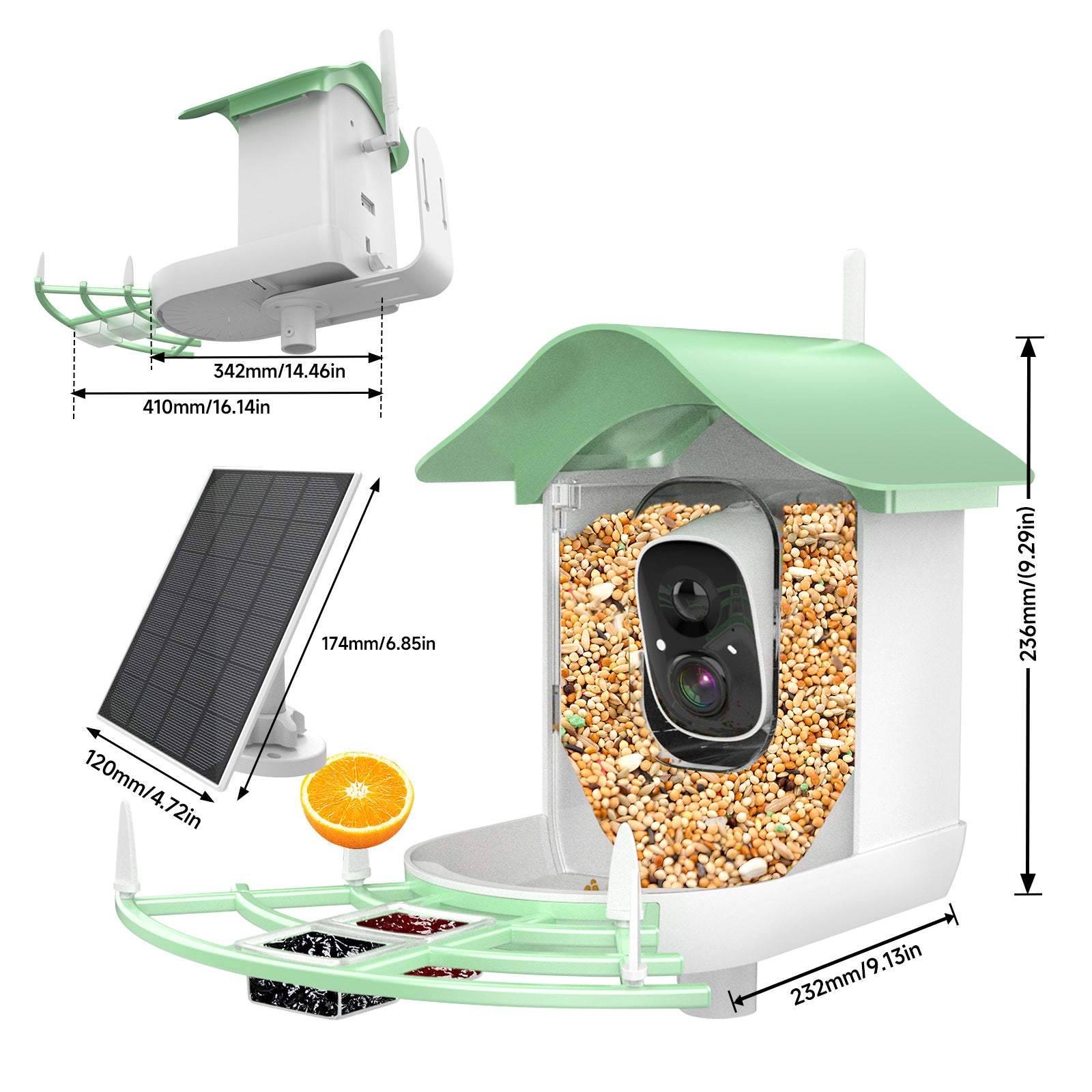 PawPlayHub Solar Smart Bird Feeder Camera AI Bird Recognition Waterproof Outdoor Feeder
