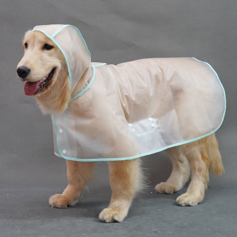 Waterproof Dog Raincoat with Hood & Leash Hole - Keep Your Dog Dry on Rainy Walks