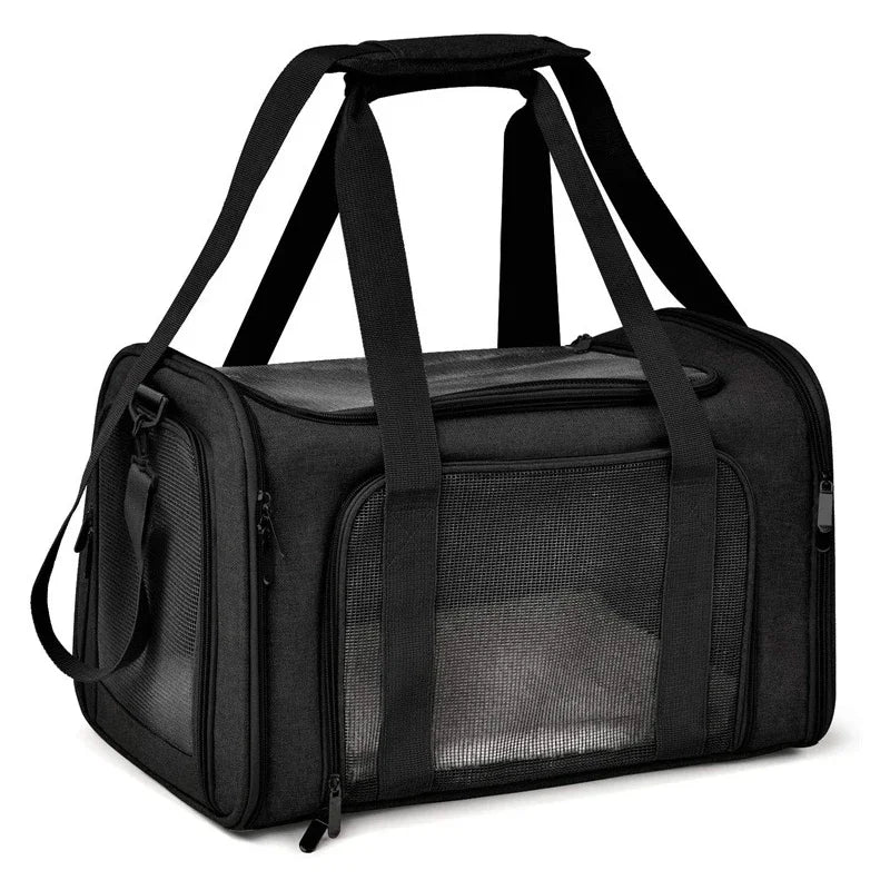 Portable Dog Cat Carrier Bag Soft Side Backpack Pet Carriers Dog Travel Bags Airline Approved Transport Outgoing Pets Handbag Cat Backpack