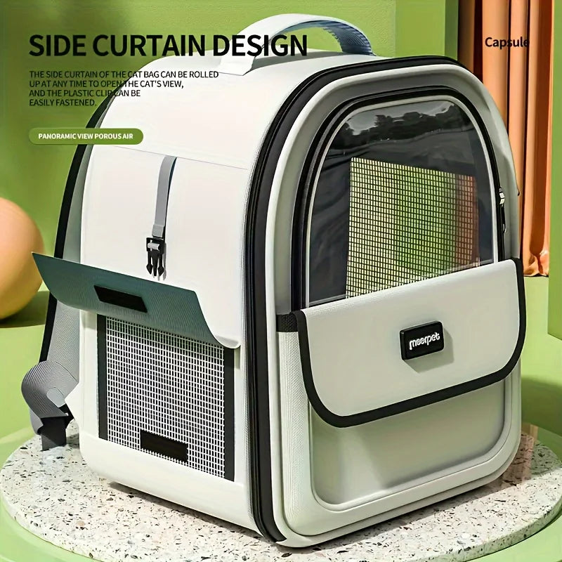 Pet Backpack for Cats And Dogs Large Outdoor Transparent Capsule Breathable Carrying Bag Pet Supplies Cat Backpack