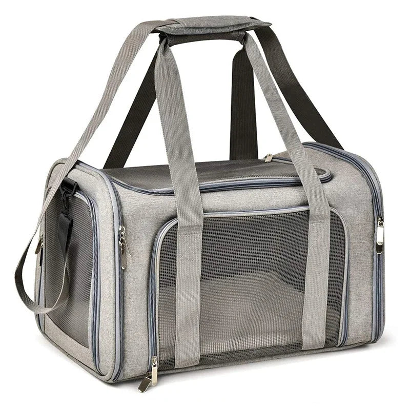 Portable Dog Cat Carrier Bag Soft Side Backpack Pet Carriers Dog Travel Bags Airline Approved Transport Outgoing Pets Handbag Cat Backpack