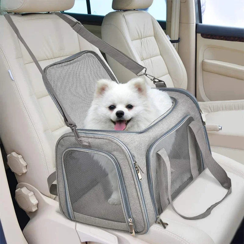 Portable Dog Cat Carrier Bag Soft Side Backpack Pet Carriers Dog Travel Bags Airline Approved Transport Outgoing Pets Handbag Cat Backpack