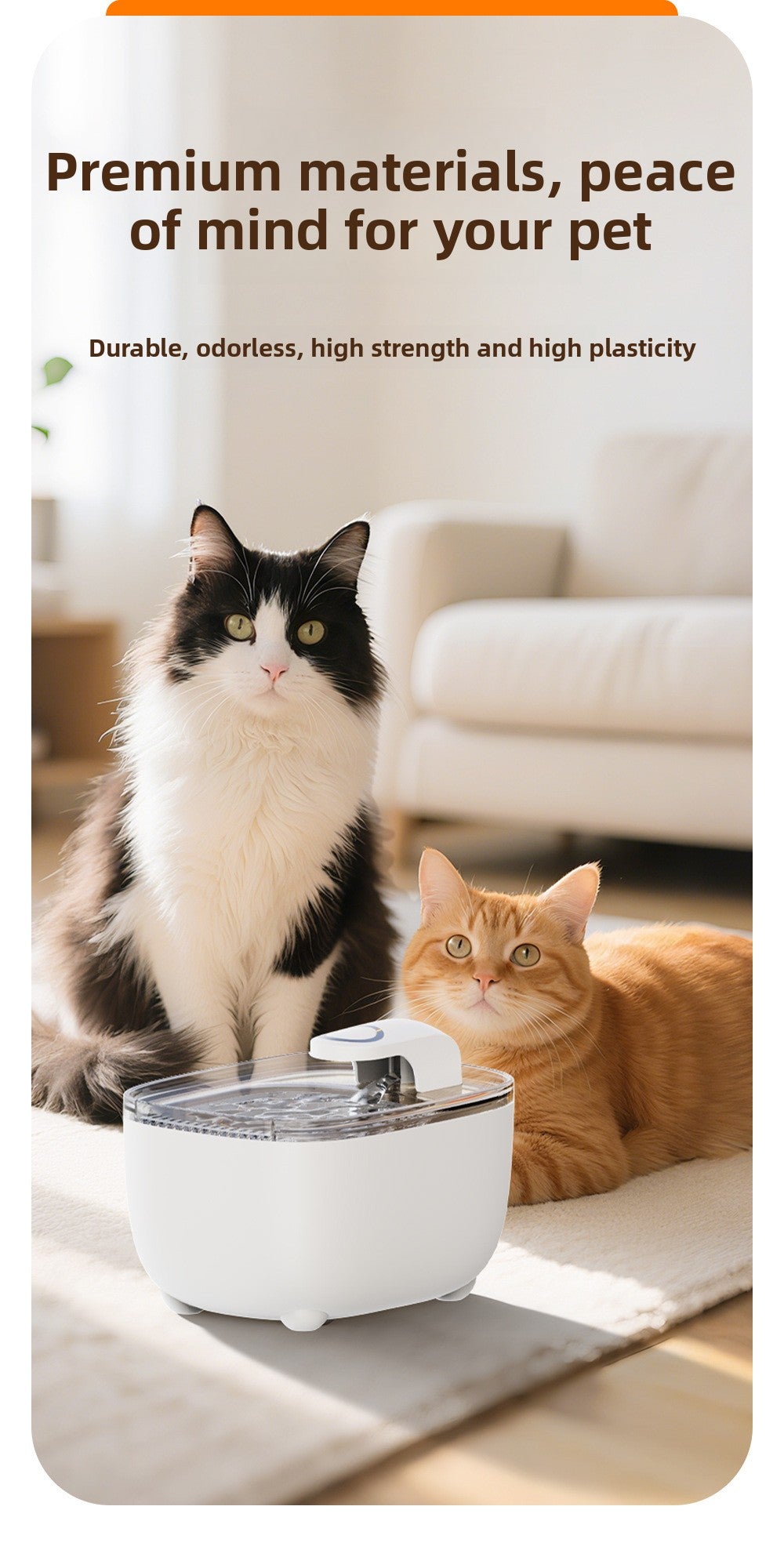 2.5L Pet Water Fountain – Automatic Cat & Dog Drinking Fountain with Deep Filtration System
