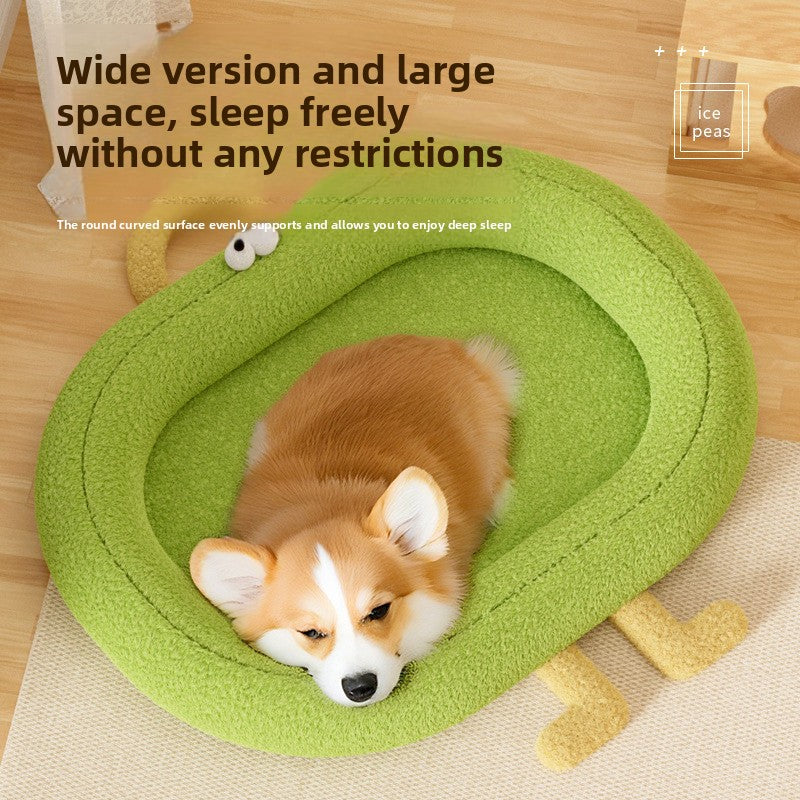 Avocado Pet Bed – Soft Plush Cozy Dog & Cat Nest Bed for Deep Sleep Comfort