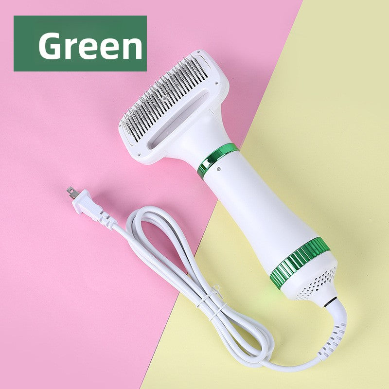 2-in-1 Pet Hair Dryer & Grooming Comb – Fast Drying Low Noise Dog & Cat Blow Dryer Brush