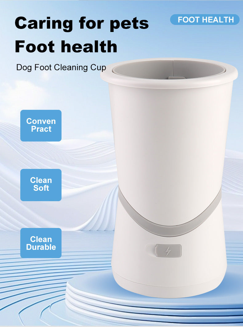 Electric Pet Paw Cleaner Cup – USB Rechargeable Dog Paw Washer with Soft Silicone Bristles