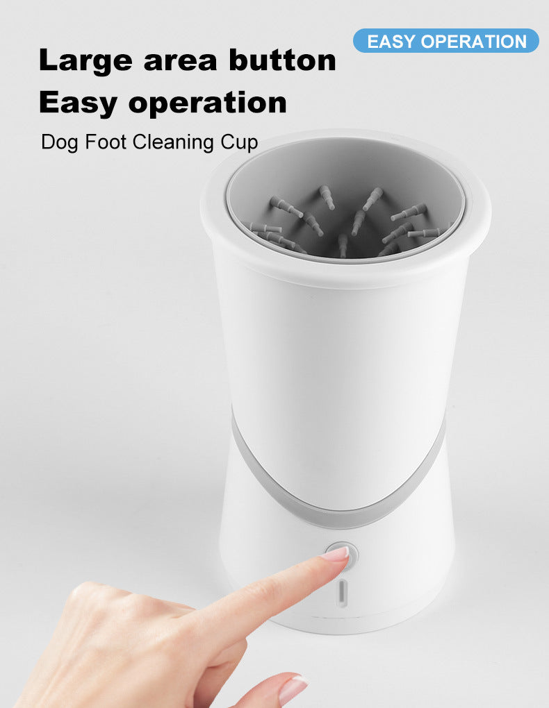 Electric Pet Paw Cleaner Cup – USB Rechargeable Dog Paw Washer with Soft Silicone Bristles