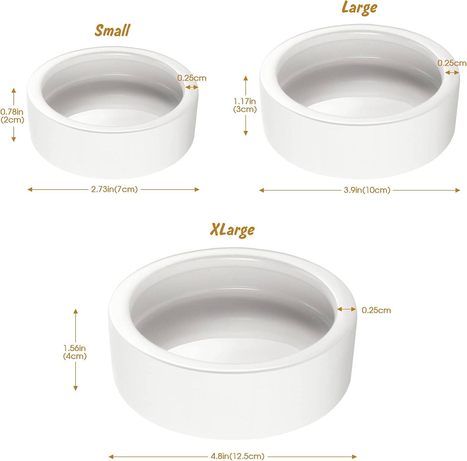 PawPlayHub Ceramic Anti-Escape Reptile Food & Water Dish For Lizard Gecko Bearded Dragon