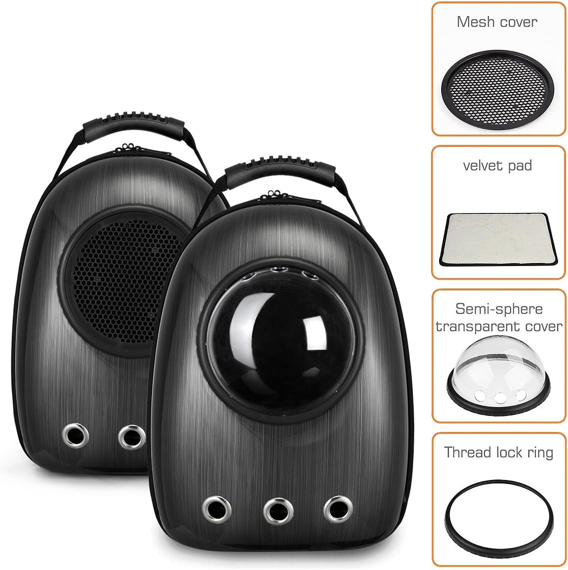 Space Capsule Pet Backpack – Breathable Transparent Cat & Dog Carrier for Travel