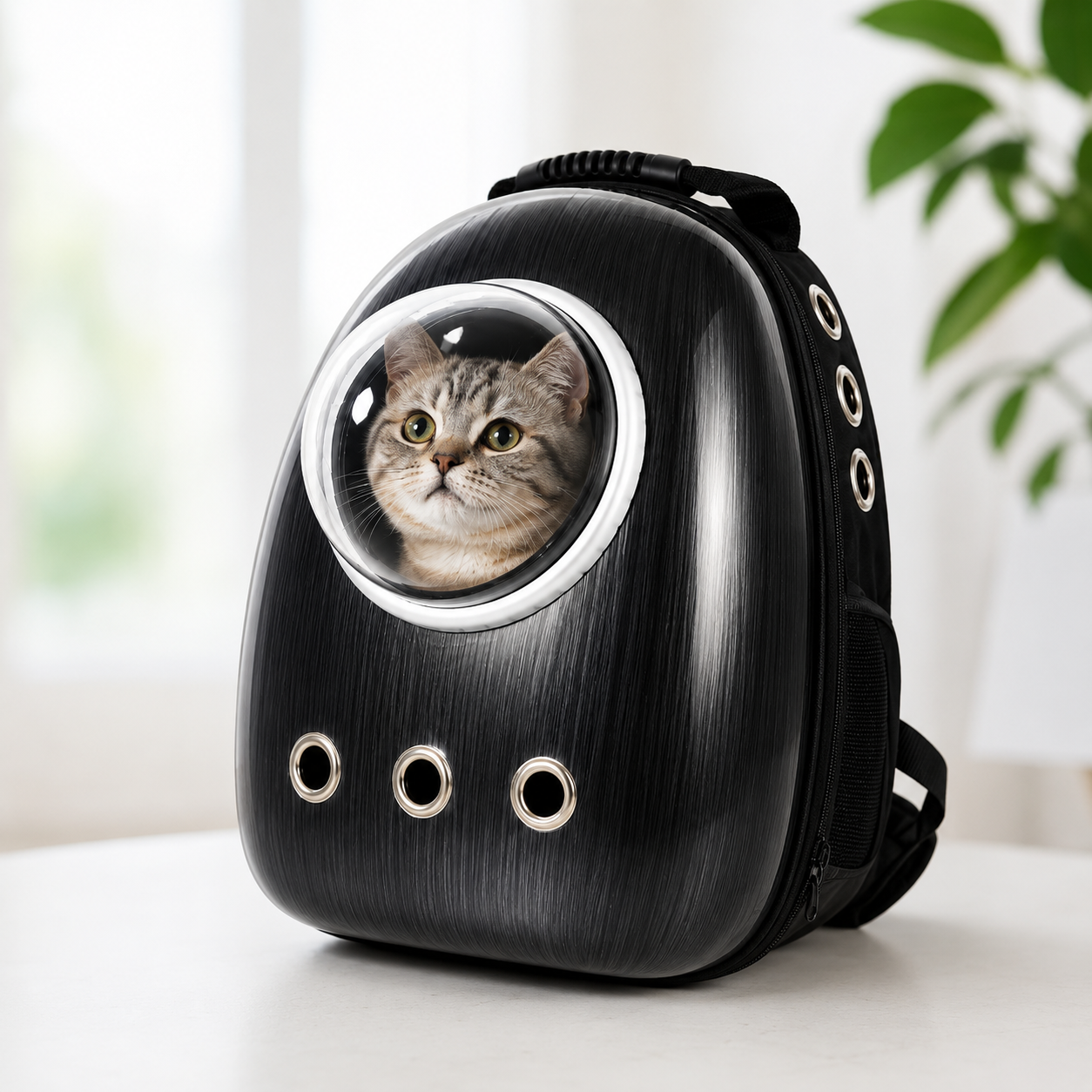 Space Capsule Pet Backpack – Breathable Transparent Cat & Dog Carrier for Travel