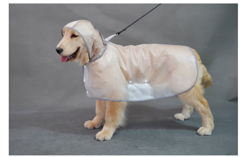 Waterproof Dog Raincoat with Hood & Leash Hole - Keep Your Dog Dry on Rainy Walks