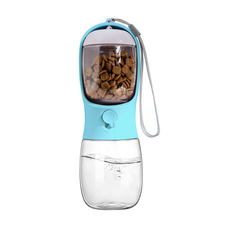 Multifunctional 2-in-1 Pet Travel Water Bottle with Food Storage – Leak-Proof Portable Drinking & Feeding Cup for Dogs & Cats