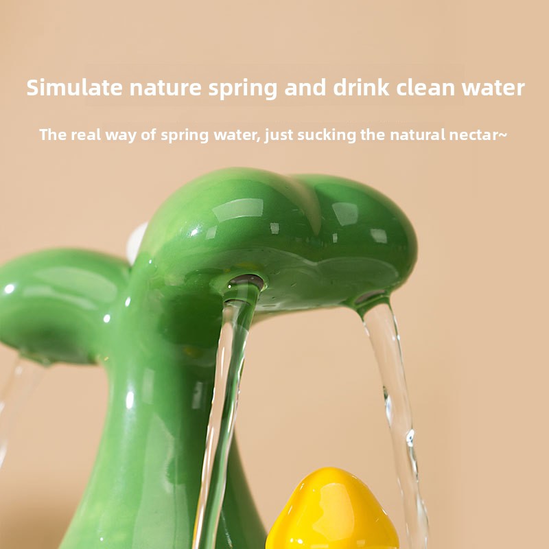 Little Sapling Cat Water Fountain – Ultra Quiet Ceramic Pet Drinking Fountain for Cats