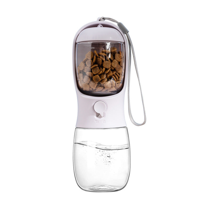 Multifunctional 2-in-1 Pet Travel Water Bottle with Food Storage – Leak-Proof Portable Drinking & Feeding Cup for Dogs & Cats