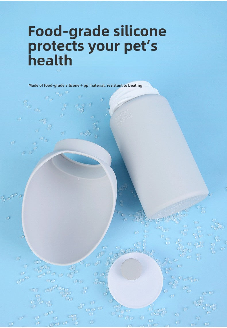Foldable Silicone Dog Water Bottle - Leak-Proof Portable Pet Travel Water Dispenser for Outdoor Walks