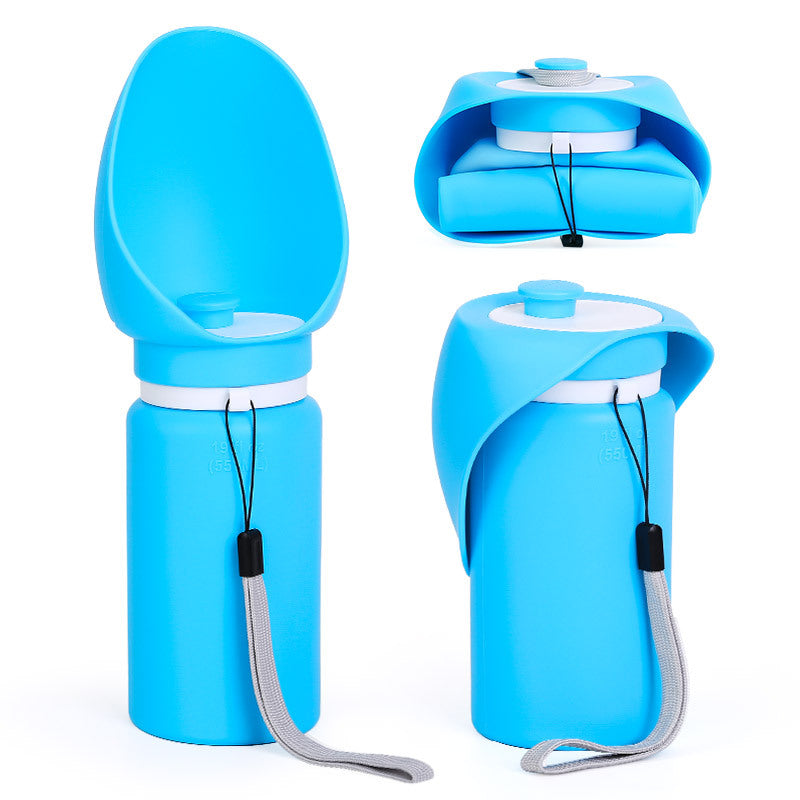 Foldable Silicone Dog Water Bottle - Leak-Proof Portable Pet Travel Water Dispenser for Outdoor Walks