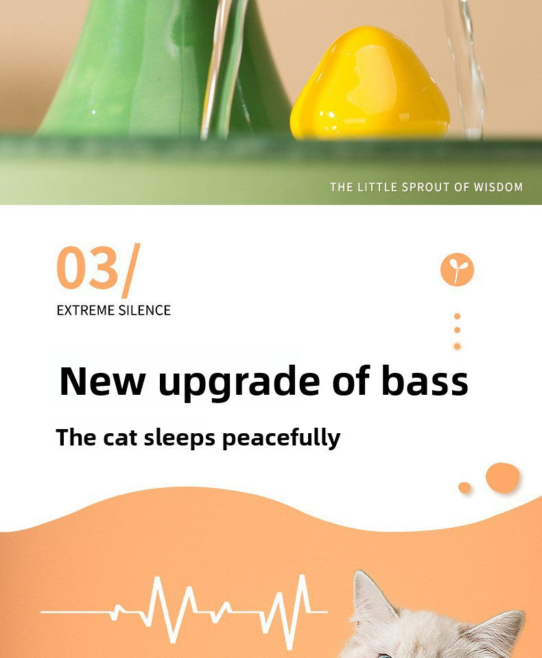 Little Sapling Cat Water Fountain – Ultra Quiet Ceramic Pet Drinking Fountain for Cats