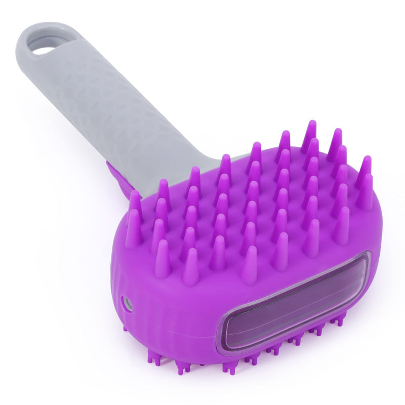 2-in-1 Pet Bath Brush with Shampoo Dispenser – Soft Silicone Dog & Cat Grooming Massage Brush