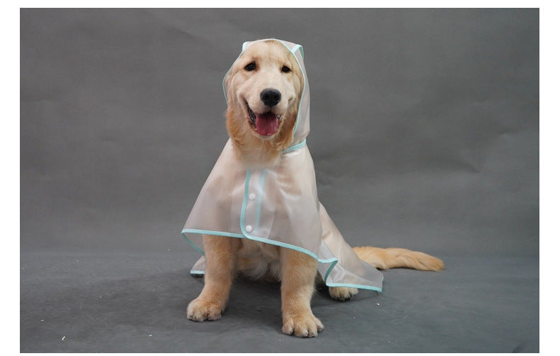 Waterproof Dog Raincoat with Hood & Leash Hole - Keep Your Dog Dry on Rainy Walks