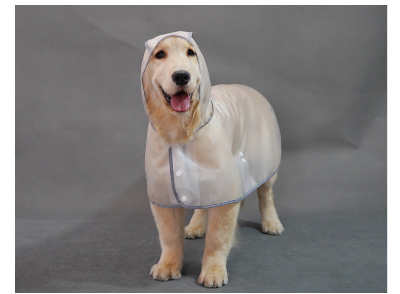 Waterproof Dog Raincoat with Hood & Leash Hole - Keep Your Dog Dry on Rainy Walks