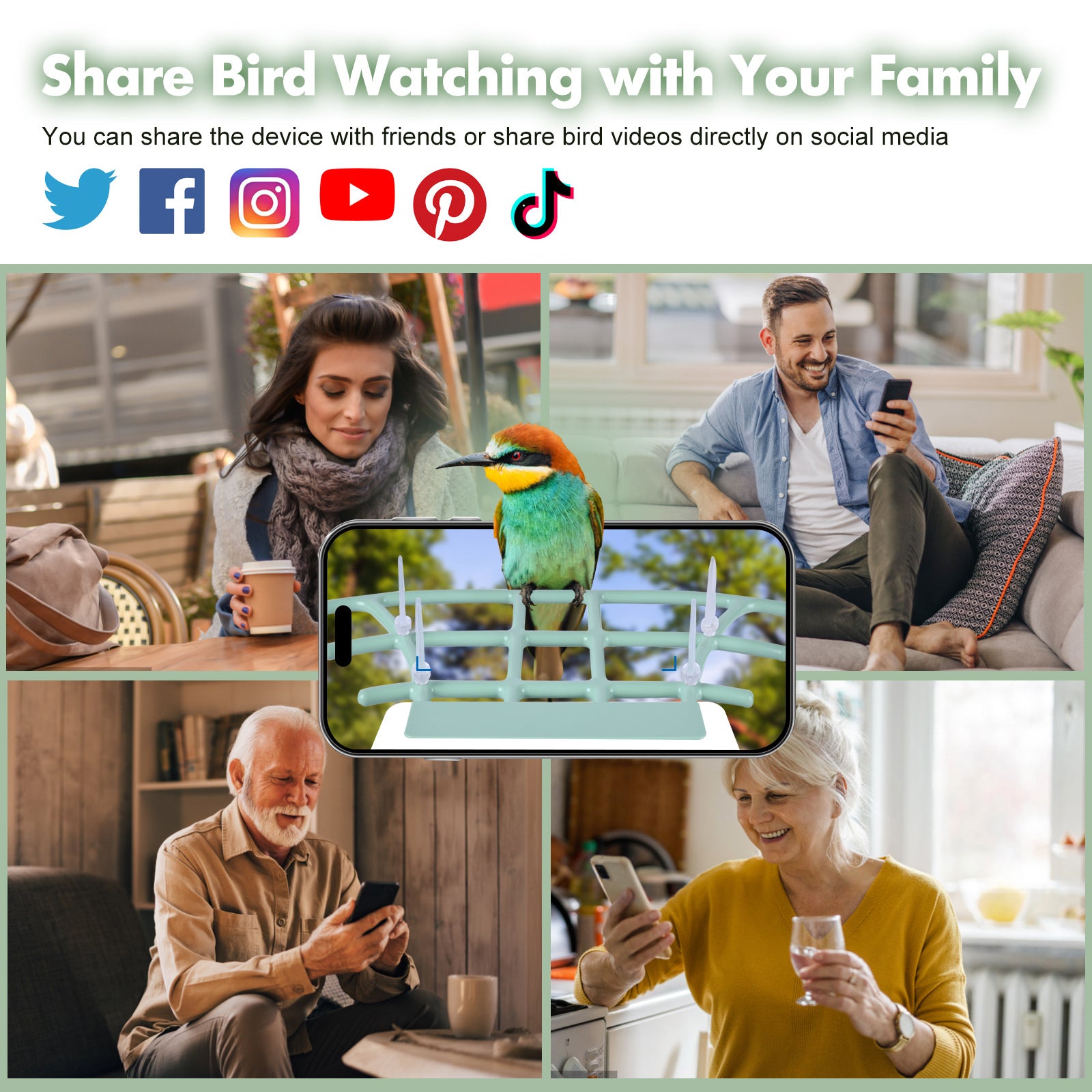 PawPlayHub Solar Smart Bird Feeder Camera AI Bird Recognition Waterproof Outdoor Feeder