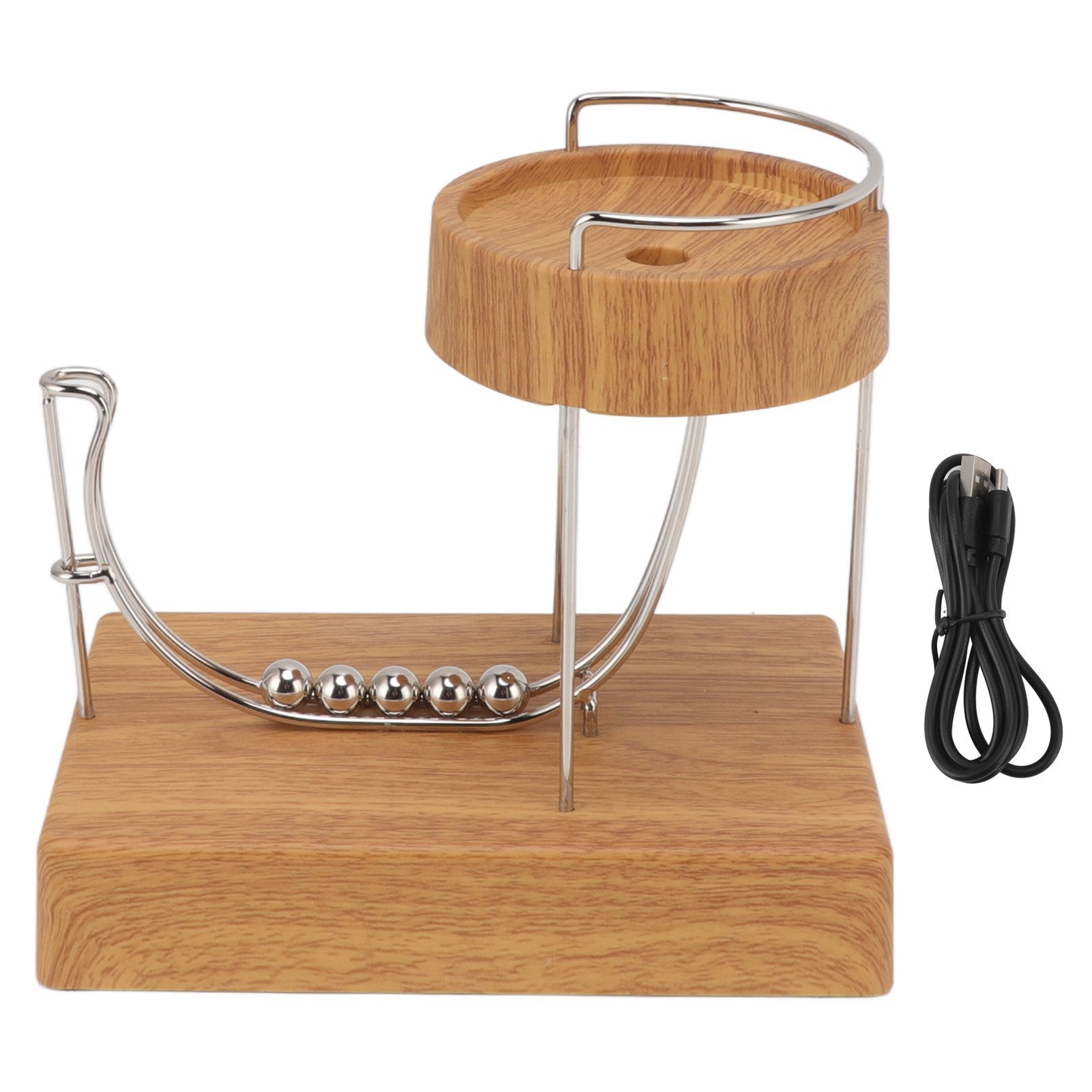 Kinetic Steel Ball Cat Toy & Stress Relief Desk Ornament for Cat Owners