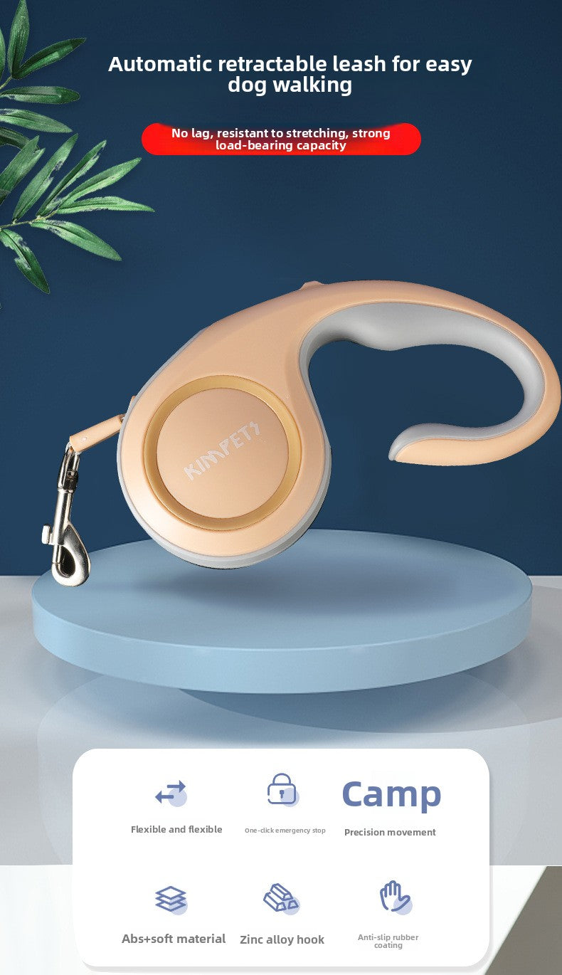 No More Tugging! Premium Retractable Dog Leash with Smooth One-Click Lock