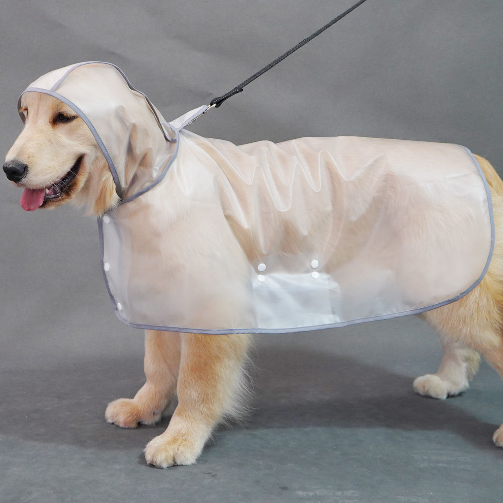 Waterproof Dog Raincoat with Hood & Leash Hole - Keep Your Dog Dry on Rainy Walks